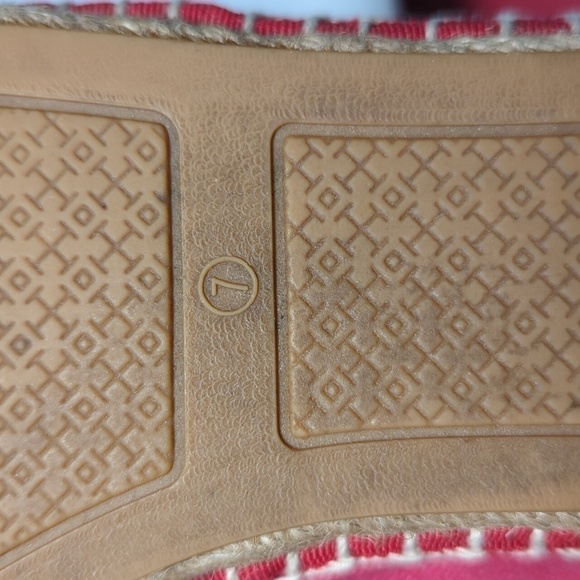 Tory Burch Azalea Logo grosgrain Espadrille flat shoes women's size 7 - Picture 16 of 16